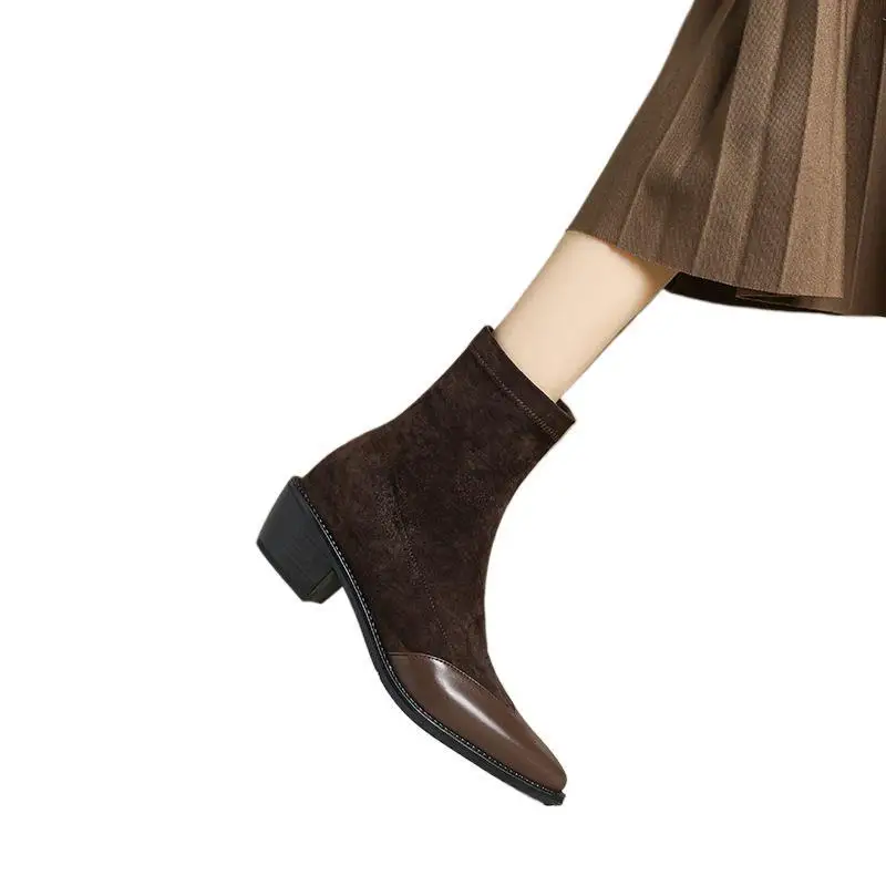 Женские резиновые сапоги зимняя обувь осенняя женские на платформе дождевик до