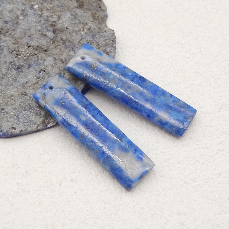 Серьги из натурального камня для женщин массивные серьги ручной работы лазурита