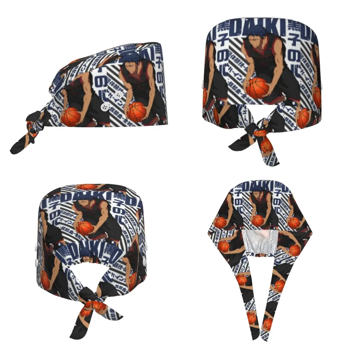 Фото Медицинская шапочка Harajuku Basketball Kuroko No Basket Basuke Kaijo, унисекс, регулируемая, для врачей, медсестер, стоматологов №2