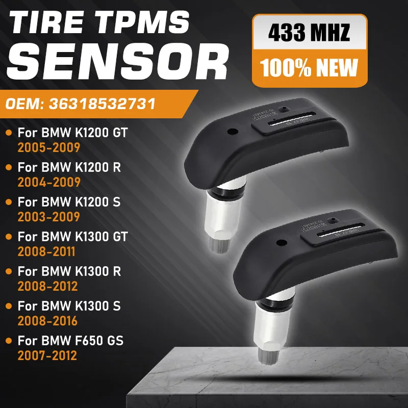 

Датчик давления в автомобильных шинах для BMW K1200GT K1200R K1200S 2003-2009 BMW K1300GT K1300R K1300S 2008-2016 BMW F650GS Tpms мотоцикла