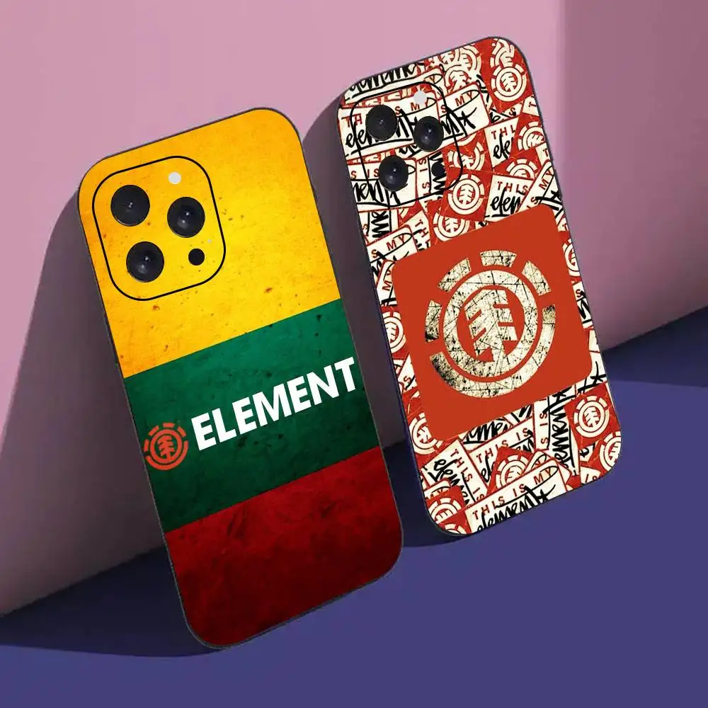 Фото Чехол для телефона с логотипом E-Element для скейтборда, подарок 17, 16, 15, 14, 13, 12, 11 Pro X XS Max XR Plus Mini Air, черный, мягкий ТПУ, изысканный №3