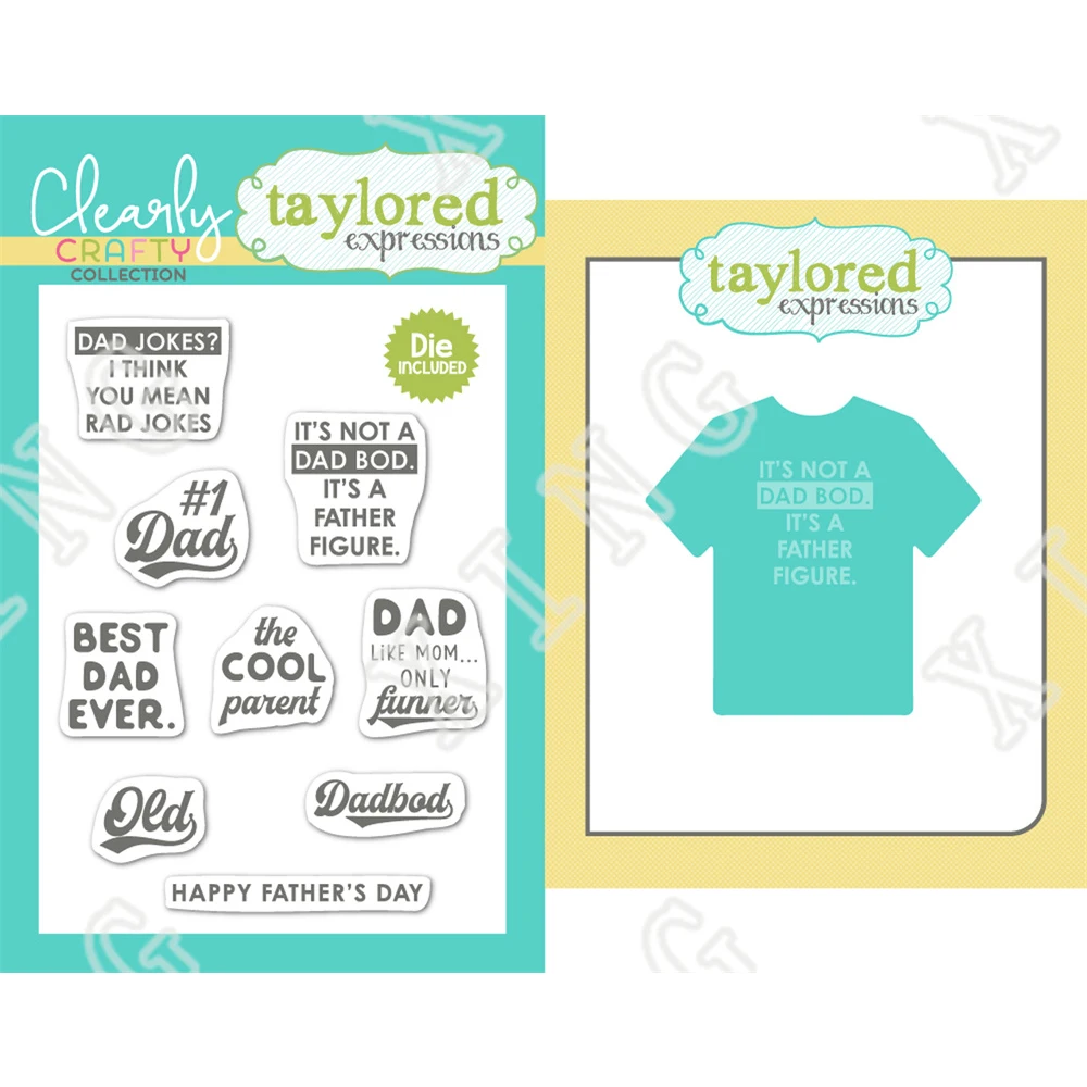 

2022 Dad bod Metal Cutting Dies and Clear Silicone Stamps Diy Scrapbooking Paper Cards Handmade Album Decorate Stamps Die Sheets