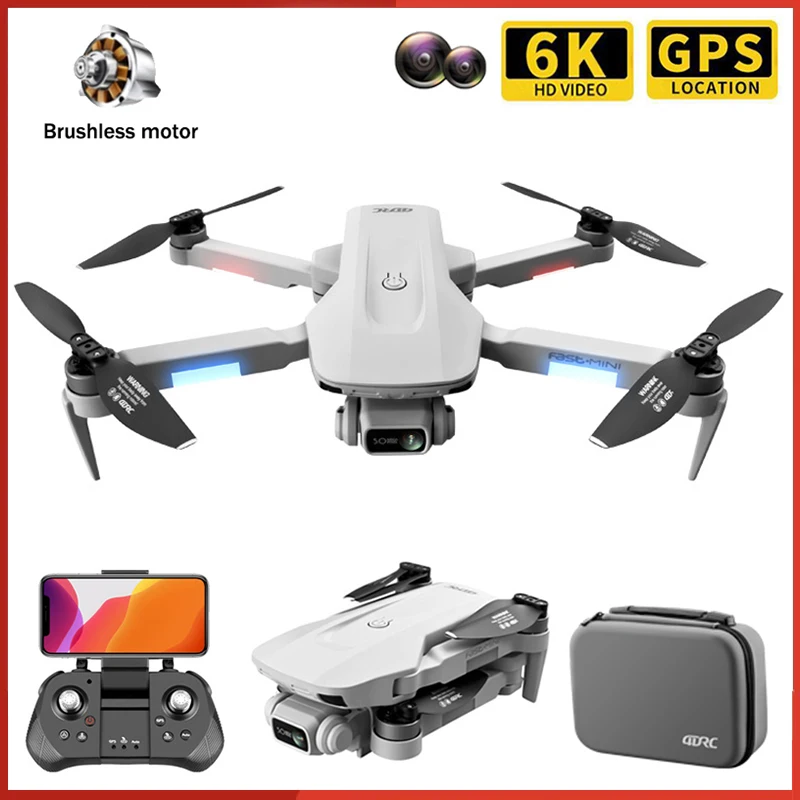

4K FPV Drones with 6K HD Camera WiFi Brushless Quadcopter Foldable 4DRC F8 Drone GPS Professional RC Helicopter Dron 2000M Dron
