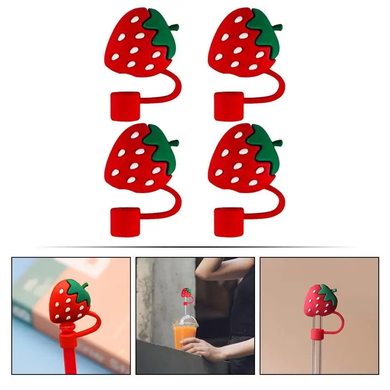 

4pcs Straw Tips Straw Caps For Reusable Straws Straw End Tips Straw Topper Straw Tip Straw Tip Covers Straw Stopper Straw Caps