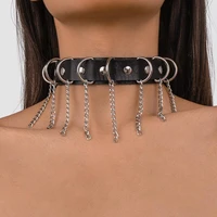 chic choker necklace contrast color individual tassel decorative choker collar women necklace women collar