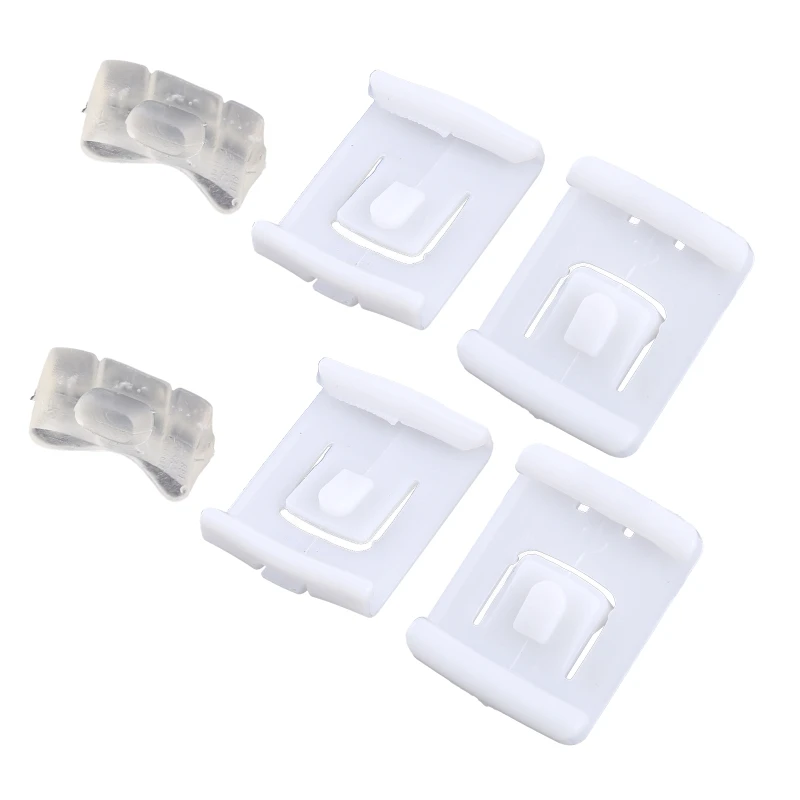 

2 Set 6 Piece Suit Seat Buckle Clip Runner Guide For V.W. GOLF MK1 MK2 MK3 CORRADO White Plastic