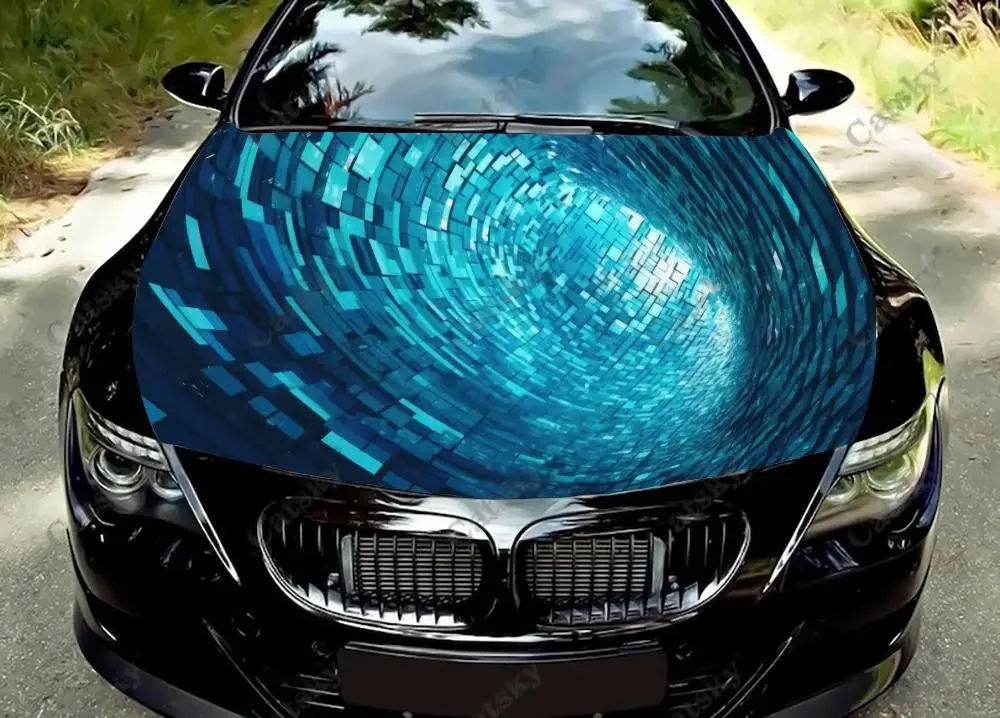 Абстрактная глубина виниловые наклейки на капот автомобиля виниловая пленка