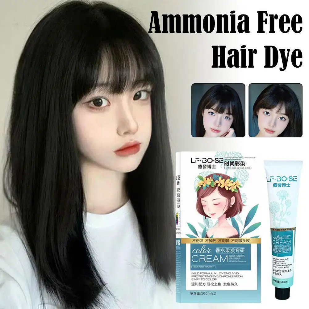 100ml 2pcs Ammonia Free Hair Dye Hair Wax Mild Safe Wax Women Hair Dye Long-lasting Cream Color Hair Men Natural Hair Nouri Z5J7