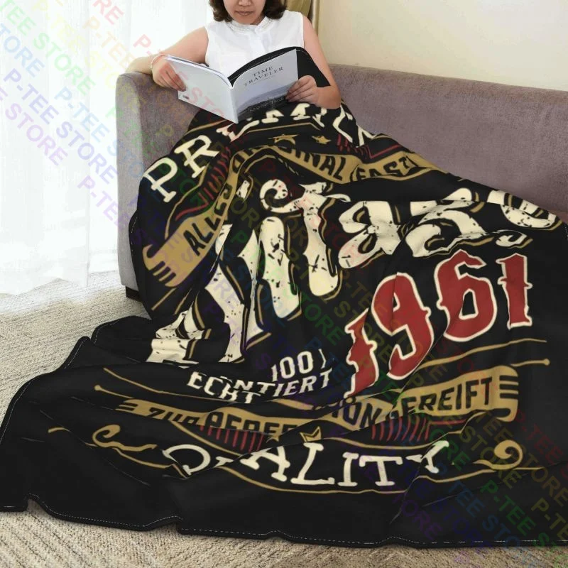 Фальшивое одеяло 60 Jahre 100 Premium Seit 1961 Fun Geschenk плотное бархатное домашнее украшение