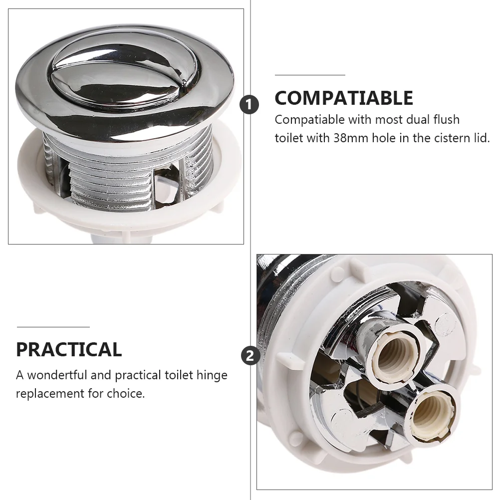 114 мм серебристый двойной смыв бачка для унитаза кнопки стержни круглая кнопка