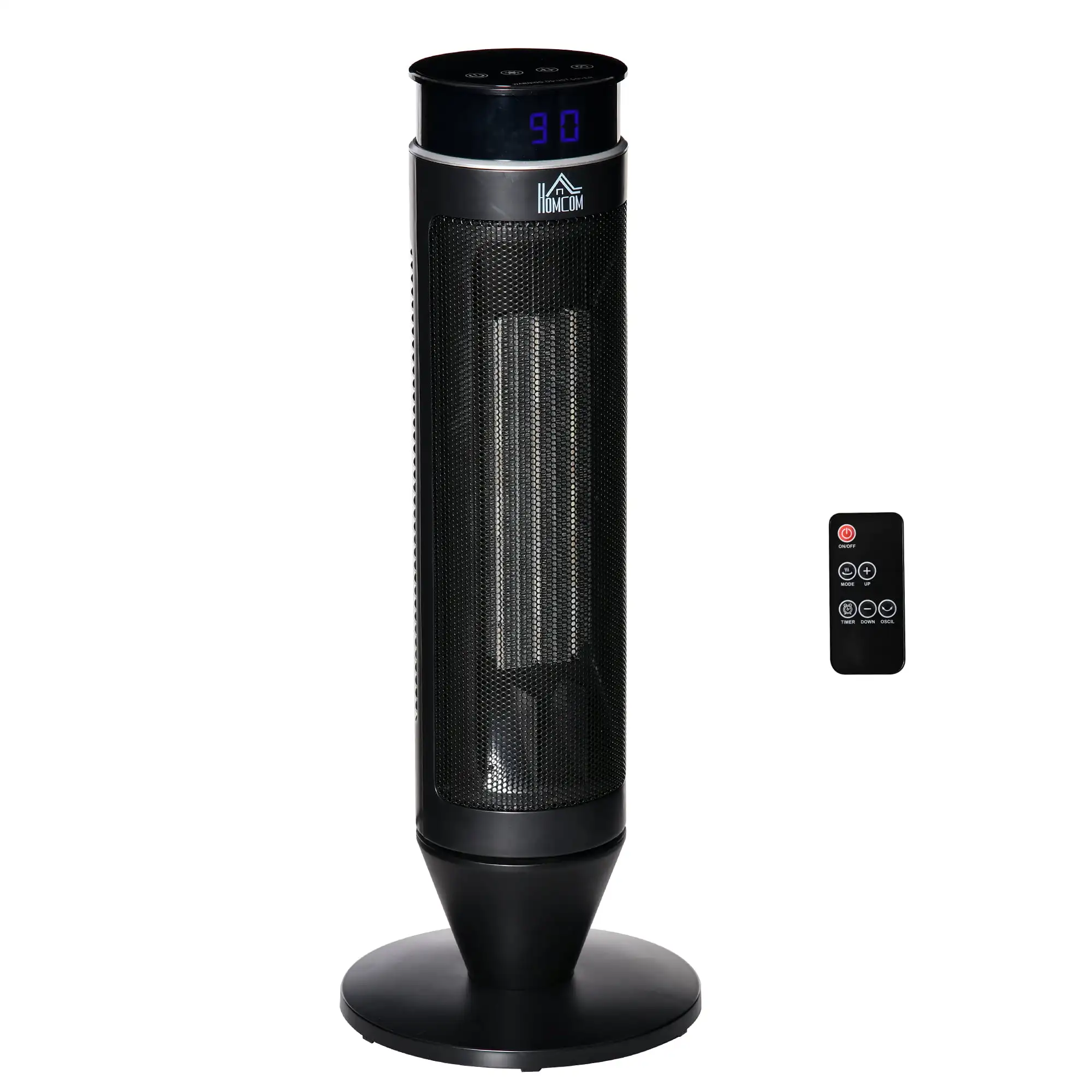 

21" 1500W Portable Adjustable Heater Tower Office Fan w/ Remote