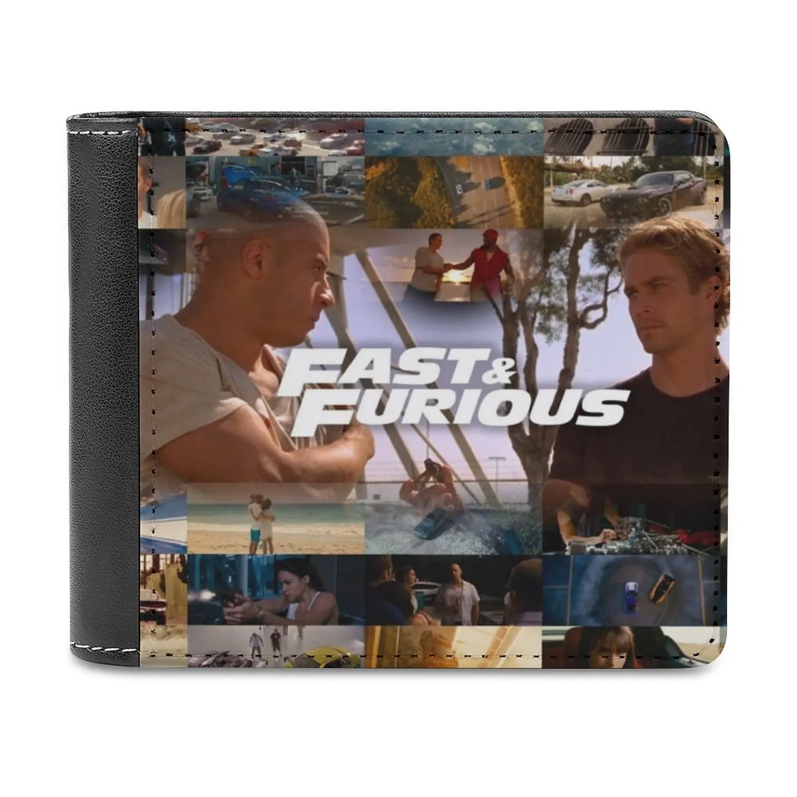 

Fast & Furious Is History Of Legend-Paul Walker-Vin Leather Wallet Short Slim Male Purses Money Credit Card Holders Men Wallet