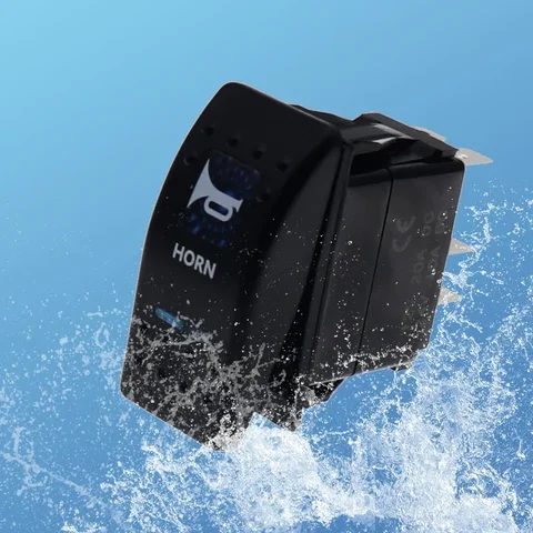 Красный/синий/зеленый кулисный переключатель для автомобиля, лодки, 12 В, 24 В, 20 А, водонепроницаемый кулисный переключатель с подсветкой, включение и выключение для морского квадроцикла, RZR RV, автогрузовика