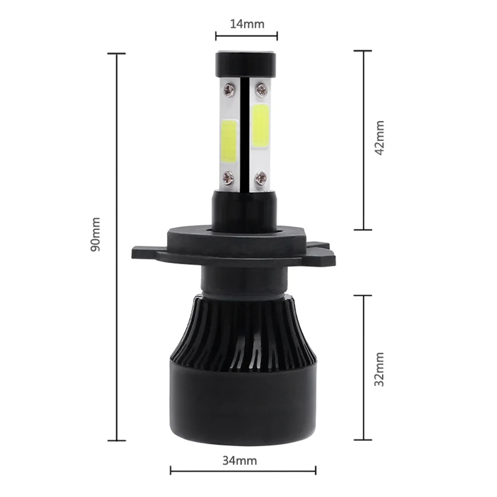 

Spotlight Headlights Waterproof 2500W 375000LM 4-Sides Bulbs Conversion H4
