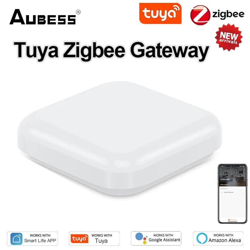 

Умный шлюз Tuya ZigBee, хаб с беспроводным дистанционным управлением через приложение Alexa Google Home