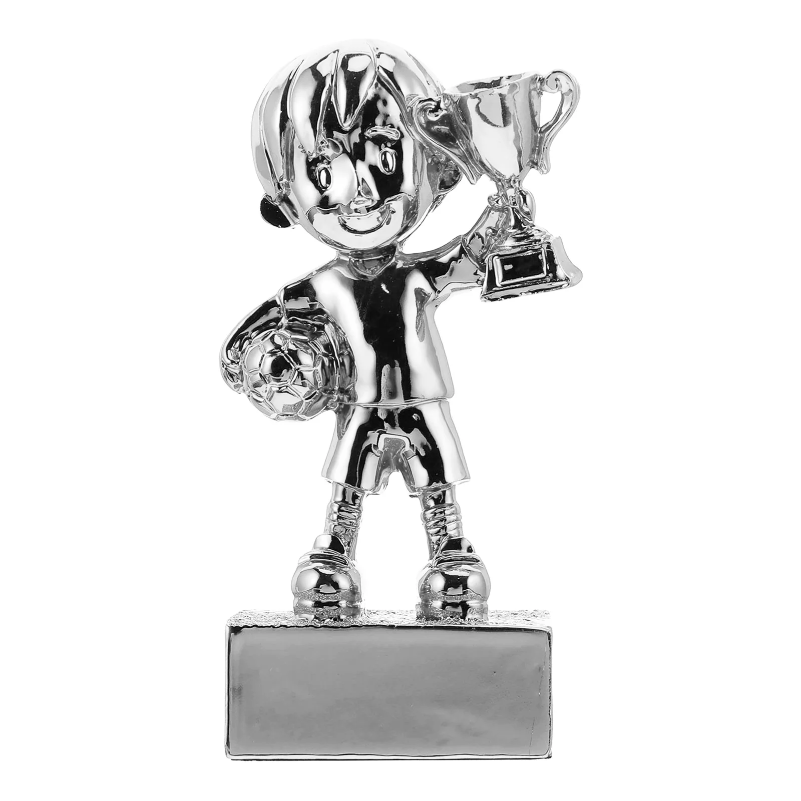 

Small Soccer Award Trophy Plating Resin Reward Prizes Football Trophy Cup With Base Desktop Decoration Souvenir Gift
