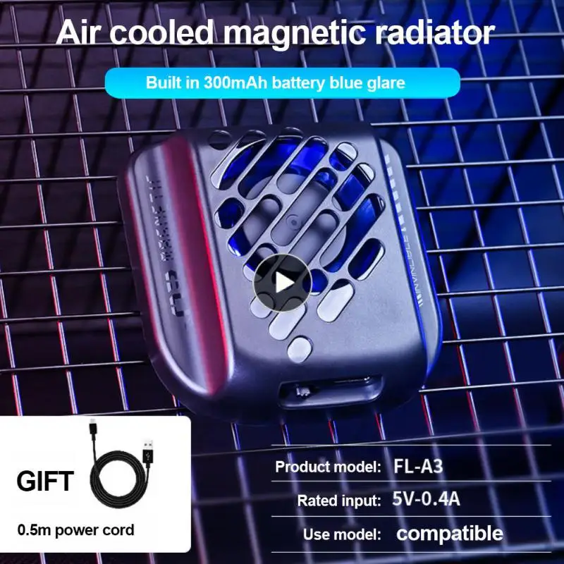 

Type-c Mobile Phone Cooler Universal Cell Phone Cool Heat Sink Magnetic Cooling Fan Game Cooler For Pugb Phone Cooling Tool Mini