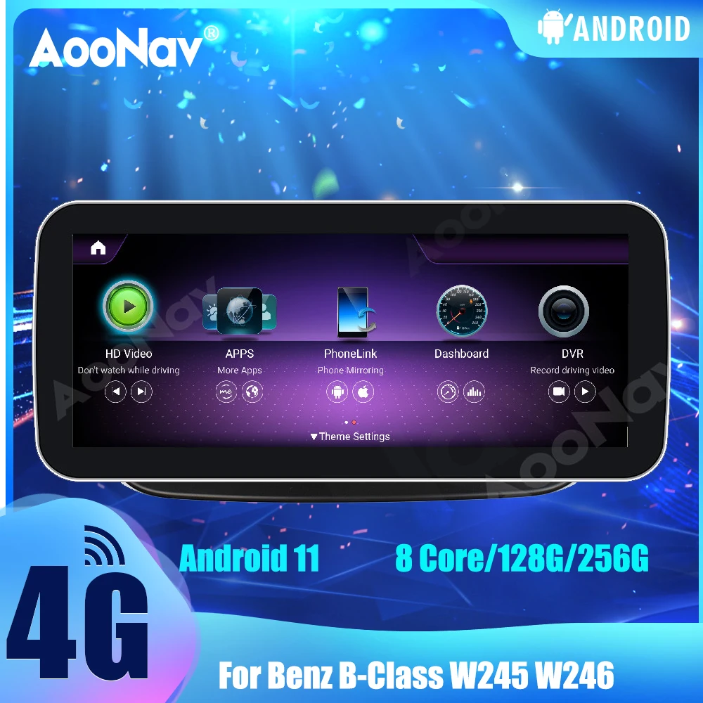 

12.3 Inch Android 11 Car Multimedia Player Radio For-Mercedes-Benz B Class W245 W246 2011-2018 4G WIFI Auto Carplay