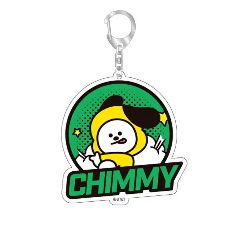 5 см милый мультяшный BT21 охватывающий акриловый брелок Koala Love Yellow Dog Kawaii сумка