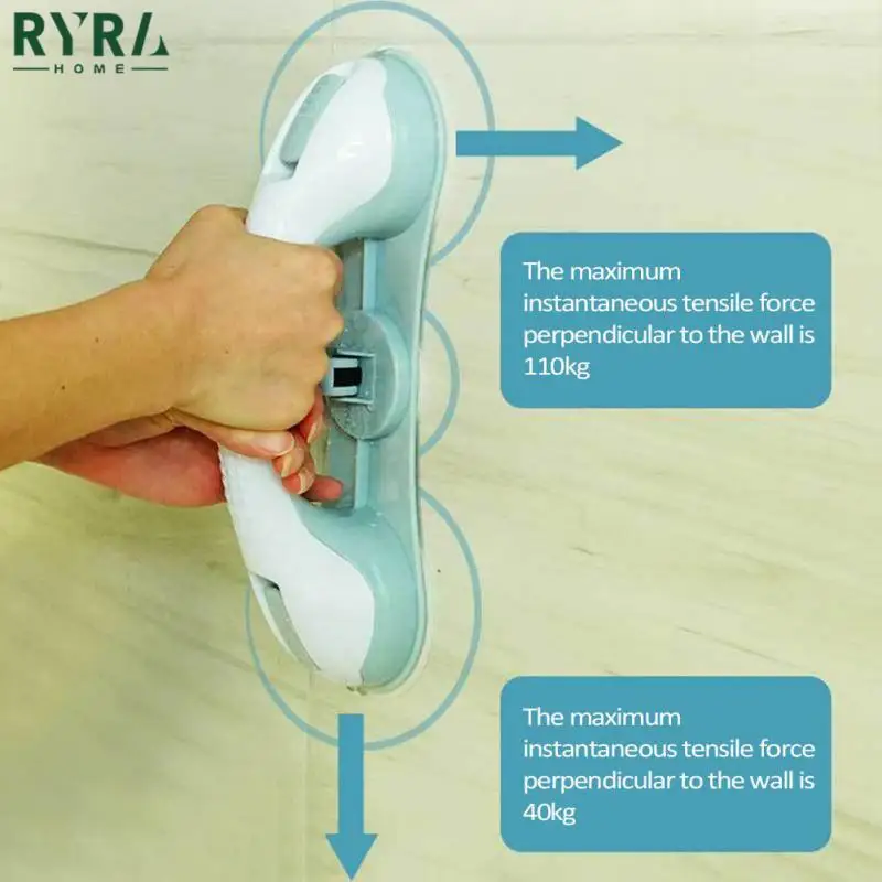 

1pcs Household Shower Safety Handle Bathroom Grab Bar Anti Slip Acuum Sucker Suction Cup Handrail For Elderly Safety Accessory