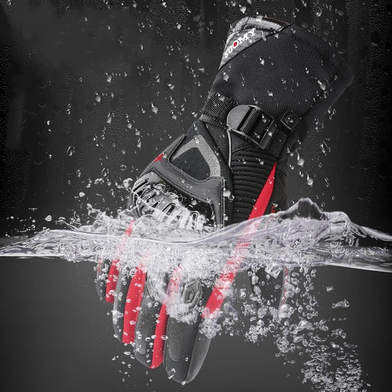 

Winter Motorcycle Racing Gloves Warm Windproof Motorbike Motorcyclist Gloves Reflective Touch Screen Function Thickening Glove