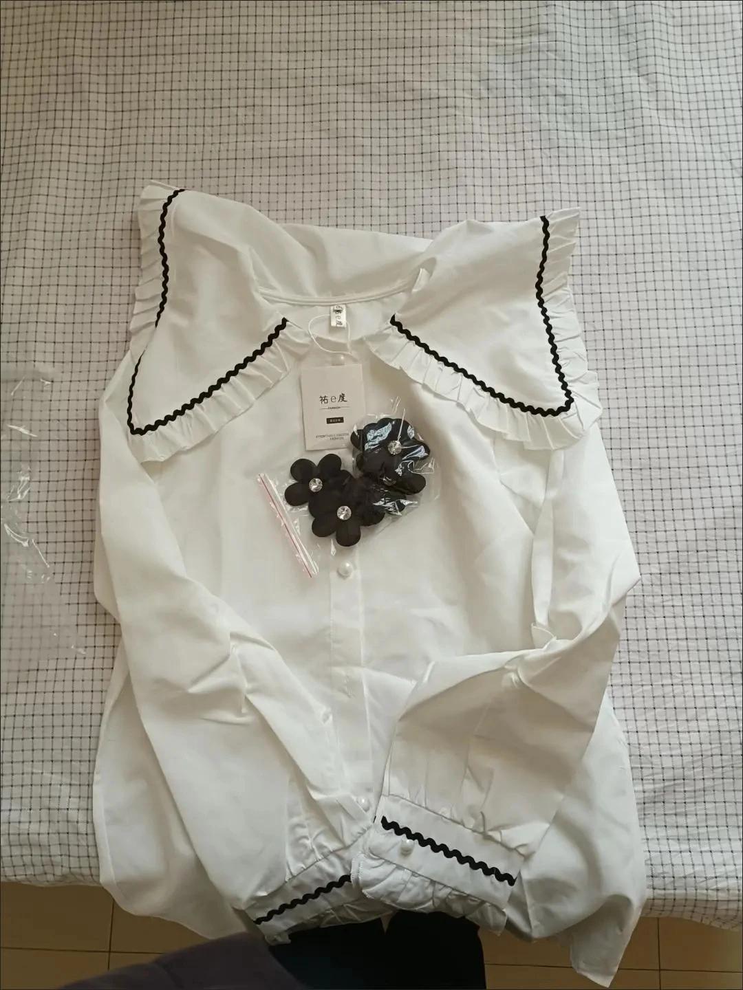 Корейские рубашки женские блузки с бисером и цветочным принтом модная женская