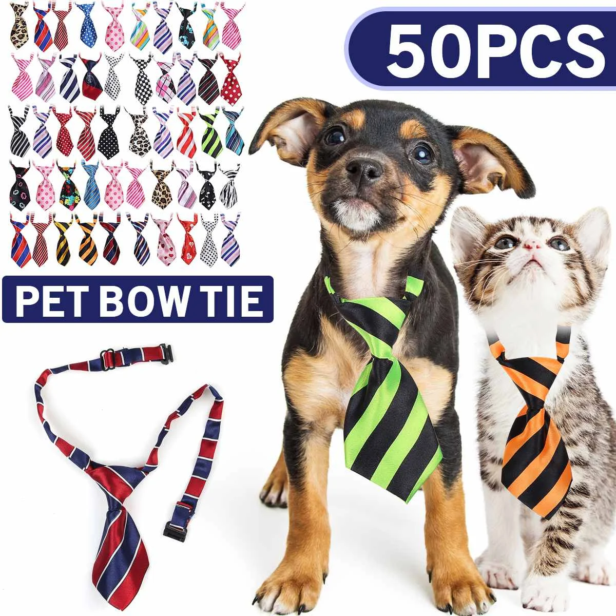 

50pcs Lot Wholesale Pet Dog Puppy Necktie Tie Collar Pet Bow Collar