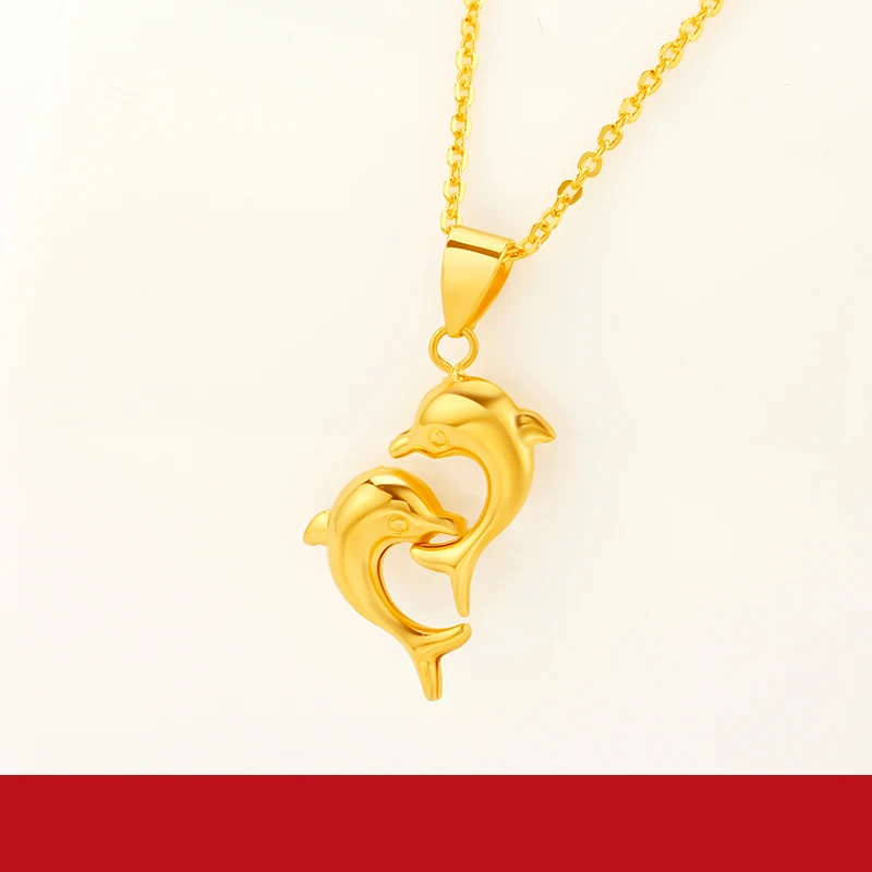 JLZB 24K кулон из чистого золота Real AU 999 Solid Gold Charm красивые модные Classic вечерние Fine Jewelry