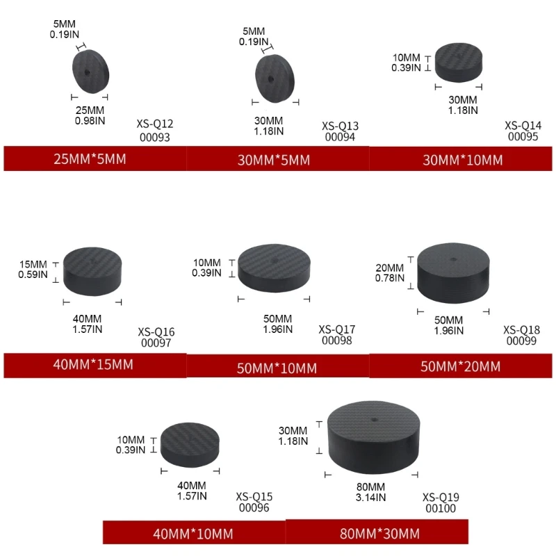 

T5EE Audiophile Solid Carbon Fiber Hifi Shock-absorbing Foot Pad Amplifier