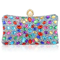 dgpeafowlwedding pouch purse shoudler square shape women evening bag diamond with crystal day clutch lady wallet party banquet