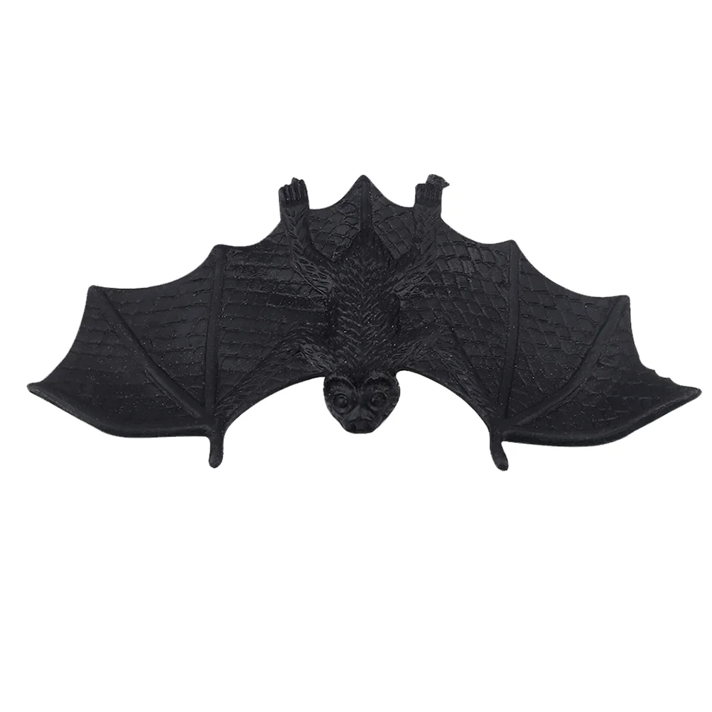 

1 Set 50 Pcs Halloween Simulated Bag Plastic Bat Halloween Prank Toys (Black)