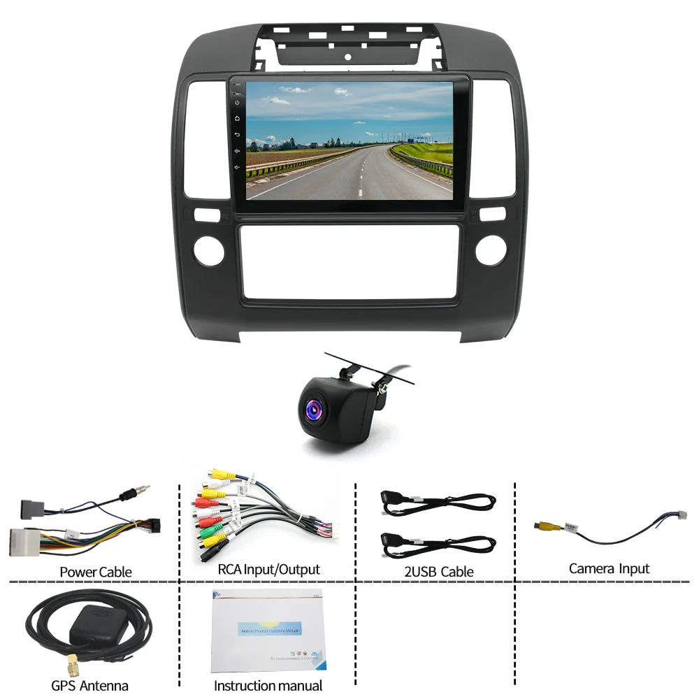 Фото 9-дюймовый Android 13.0 4G + 64G для Nissan Navara 2005-2012 Автомобильный GPS-навигатор Мультимедийный плеер Радиомагнитофонный рекордер Головное устройство Carplay №4