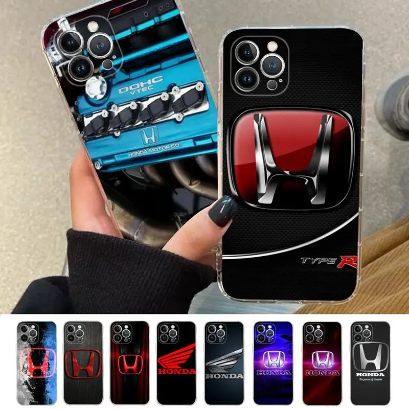 

Lxury Car Logo H-Honda Phone Case For iPhone 14 11 12 13 Mini Pro XS Max Cover 6 7 8 Plus X XR SE 2020 Funda Shell