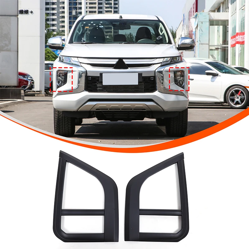 Для Mitsubishi Triton L200 2019-2023 ABS матовые черные автомобильные передние противотуманные
