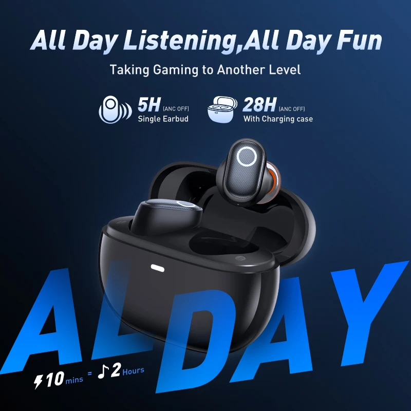 Baseus Bowie WM05 ANC Wireless Earphone Hybrid 43dB TWS Earbuds 4-mics Noise Cancellation Earphone Bluetooth 5.2 HiFi Headphone