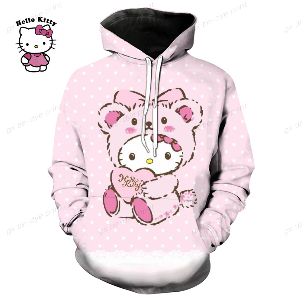 

Женская Повседневная куртка с рисунком HELLO KITTY Y2K