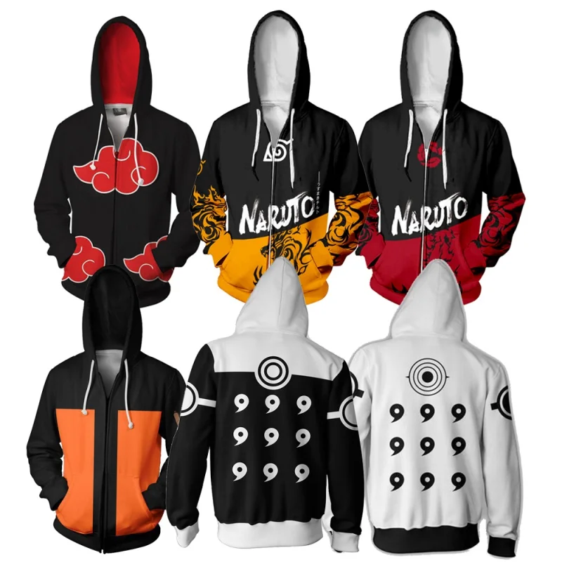 

Zip Sweatshirts Akatsukis Hoodies Oversized Uchiha Sasuke PersonAlibabaty Outerwear Coat Jacket Men Women Cosi Costume