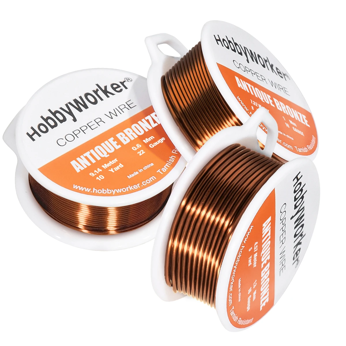 XUQIAN 99% Copper Wire Antique Bronze with 6 Sizes Tarnish Resistant for Jewelry Making or Crafts Supplies W0020