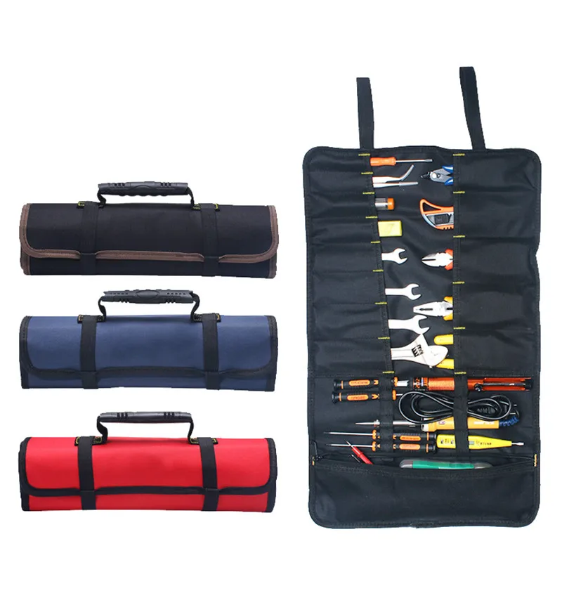 

Многофункциональные роликовые сумки для инструментов из Оксфордской ткани практичные ручки сумки для резца электрика переносной набор ин...
