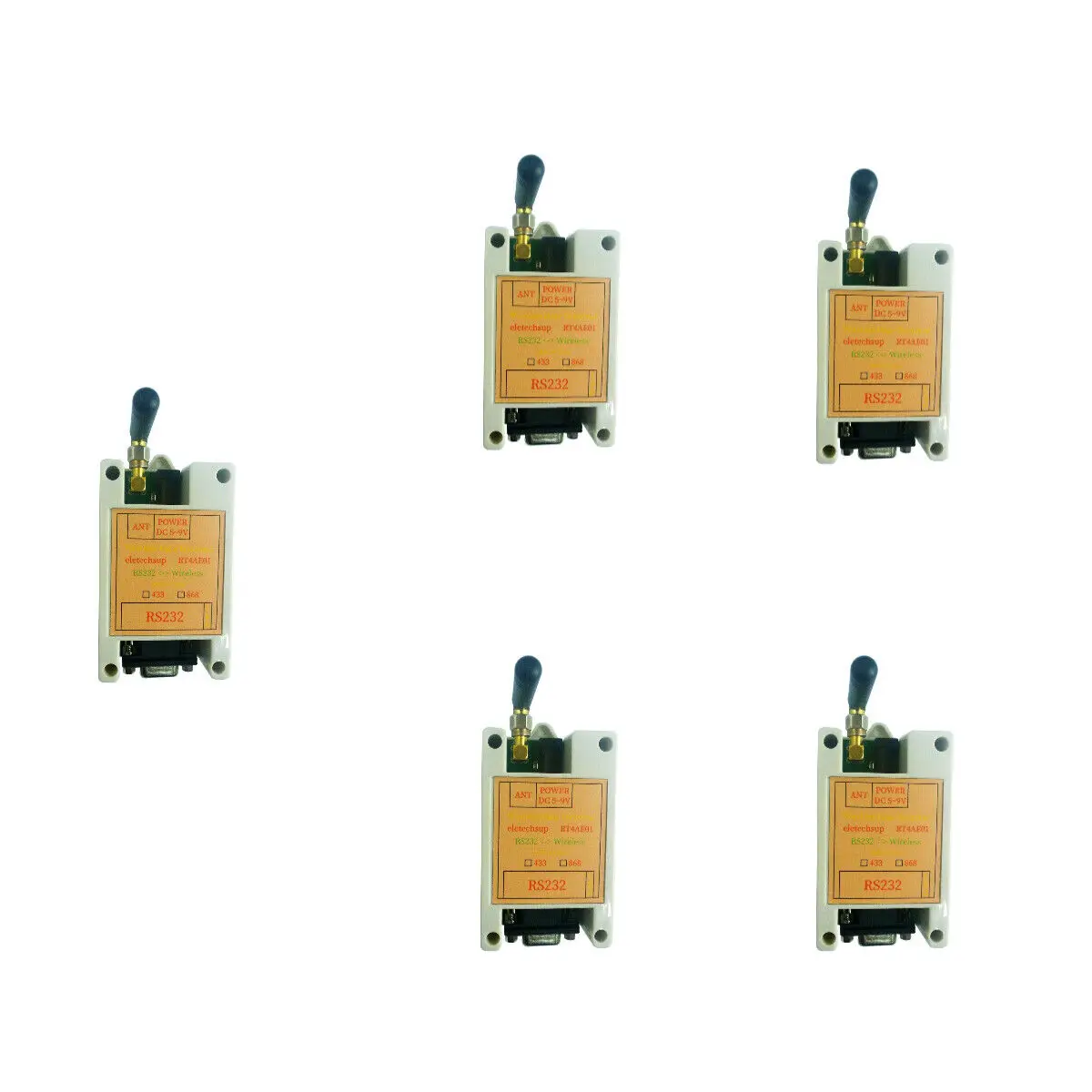

868MHz RS232 Wireless Radio Modem 20dBm Data Transceiver Modbus GFSK Modulation