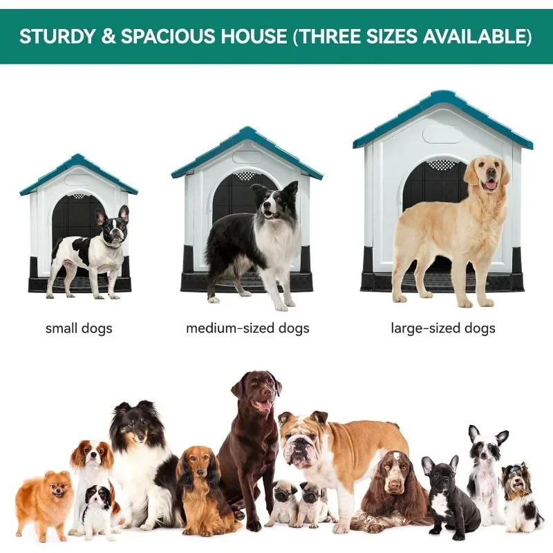 Складной пластиковый домик для собак регулируемый y-образный подъем с