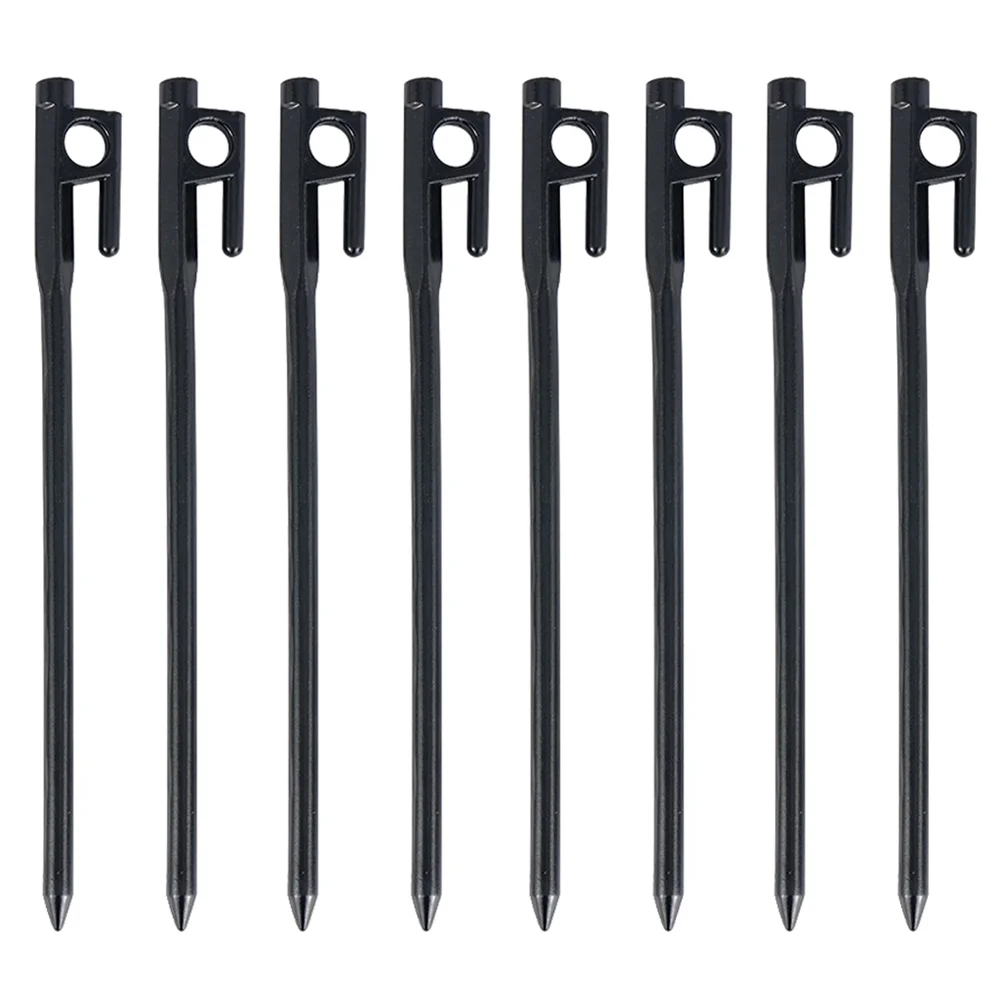 

8Pcs Tent Stakes Cast Iron Tent Pegs Garden Stakes Fixing Ground Nails