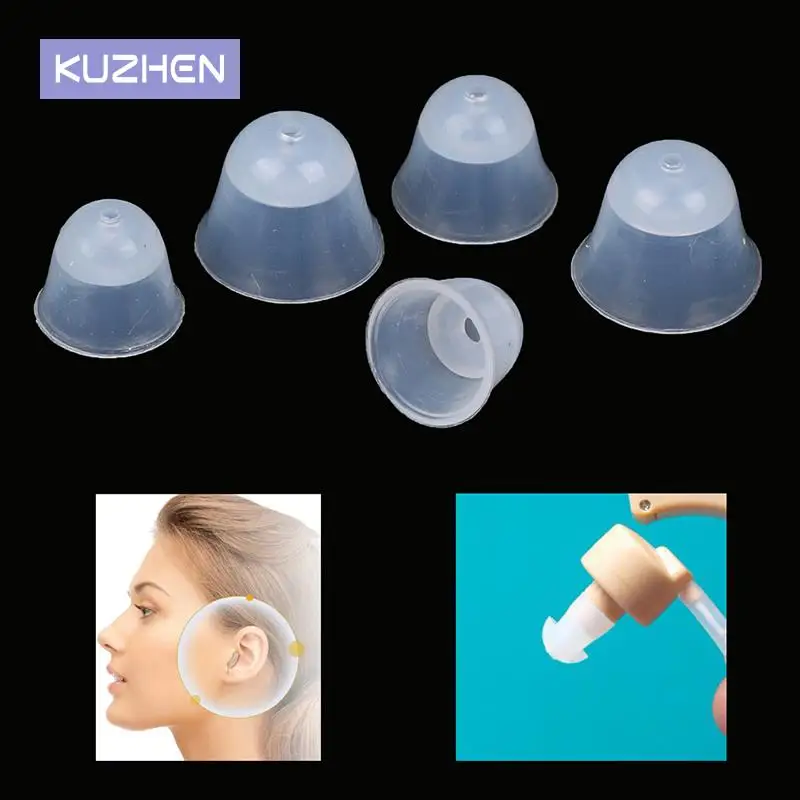 

5Pcs/lot Silicone Hearing Aid Closed Domes Earplugs Ear Plugs Ear Tips Replacement for Most Hearing Aid Earphones Accessory Kit