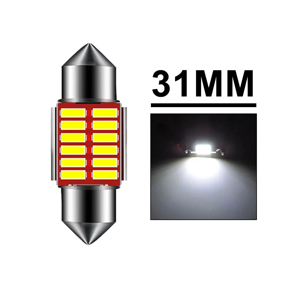 

2/4/10/20 шт. C10W C5W светодиодные лампы CANBUS Festoon 31/36/39/41 мм 12 В 6500 К Белый 200LM Внутренние купольные лампы для багажника и номерного знака