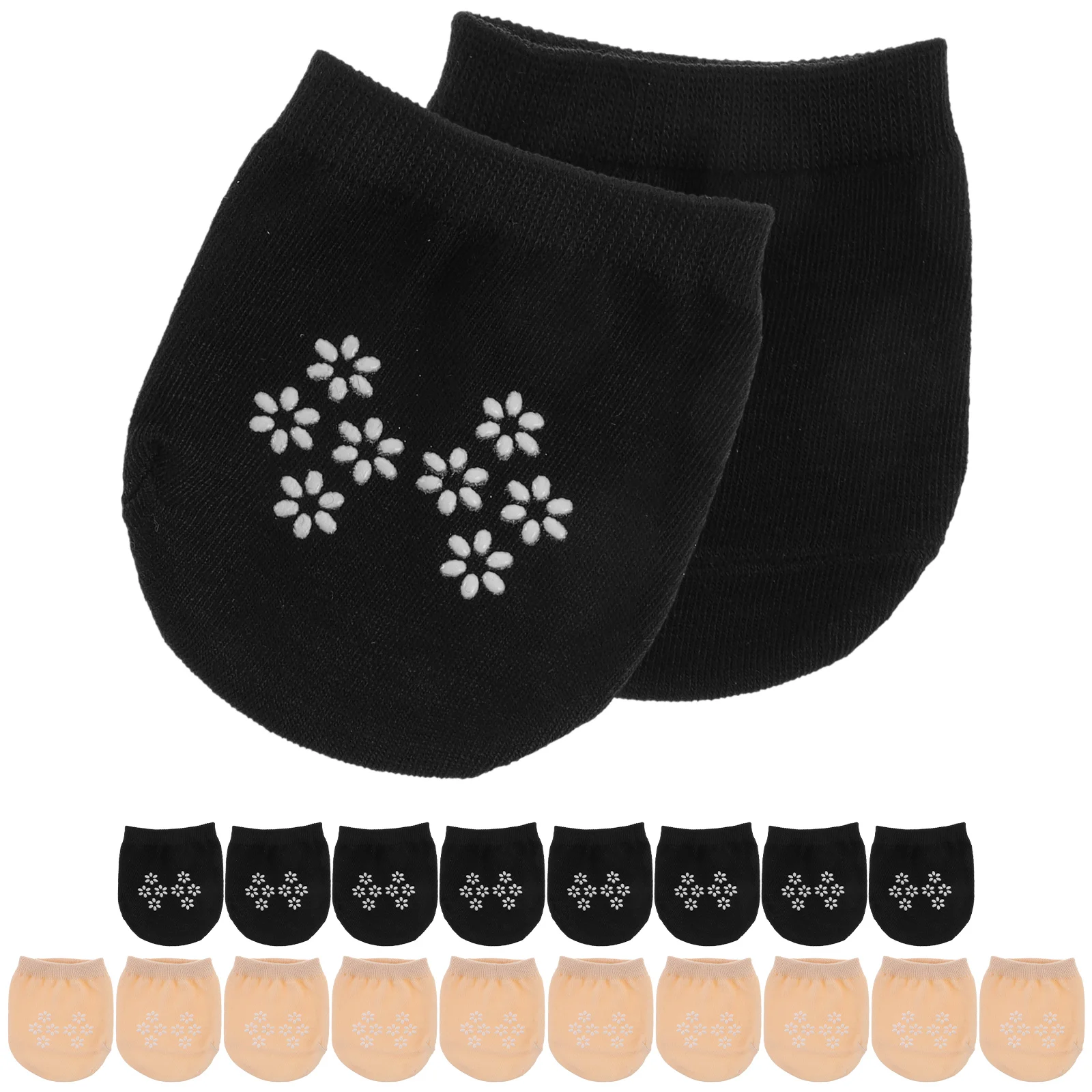 

10 Pairs Seamless Half Toe Socks Miss Women's Dress Hats Liner Covers Nylon Mules Woman