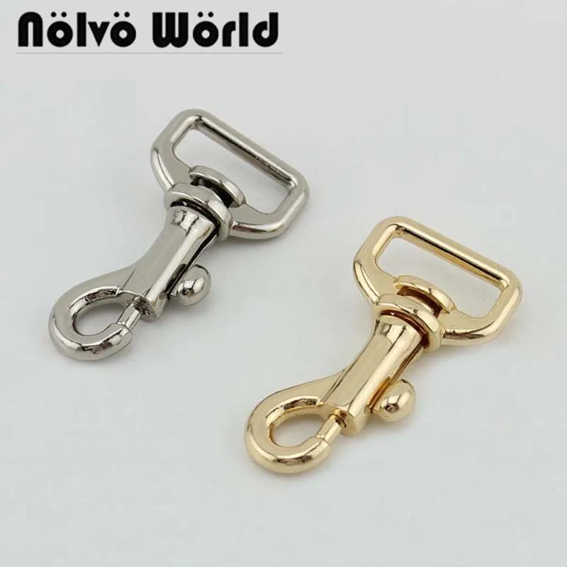 

10-50pcs 48x19mm 3/4" gold/silver snap 19mm swivel hook handbags metal hooks and loops