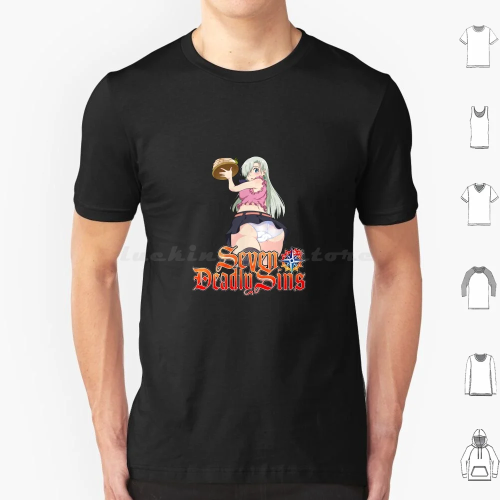 

Elizabeth Liones T Shirt Big Size 100% Cotton Seven Deadly Sins Anime Manga Nanatsu No Taizai Meliodas Ban King Escanor Seven