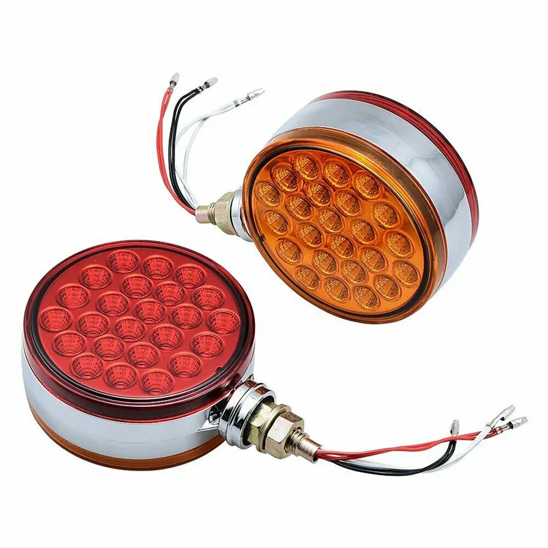 

1PC Trailer Lights Round LED Side Marker Light Stop Turn Signal Tail Lights Lamp for Trucks Cars Trailers Lorry Tractors