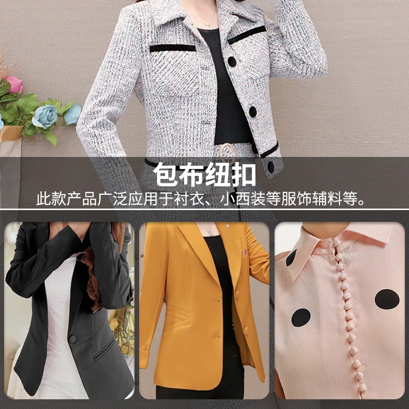 Новое поступление 6 шт. круглые металлические розовые красные тканевые пуговицы