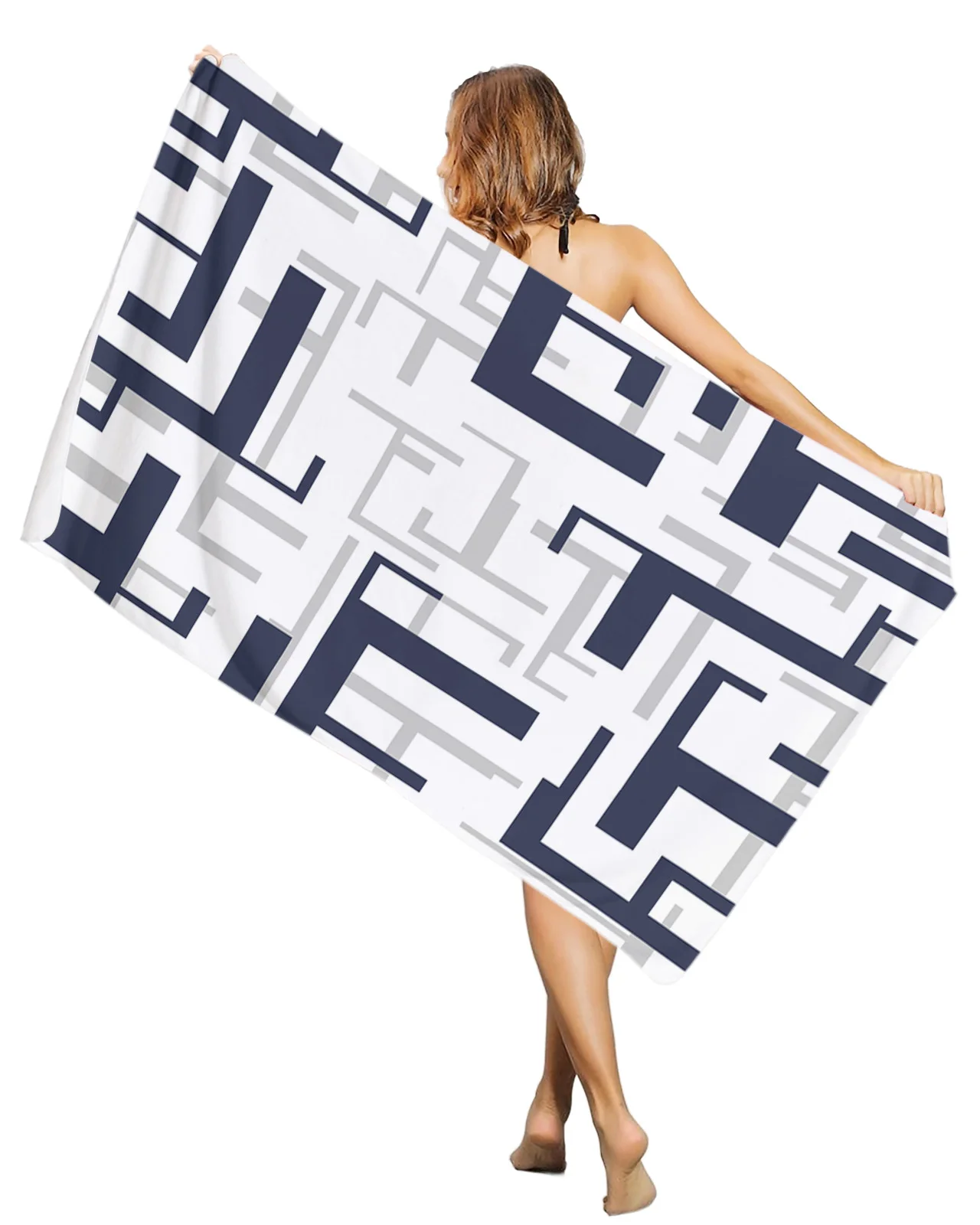 S Oversized Absorbent Sand Proof Travel Beach Blanket Lightweight Towel